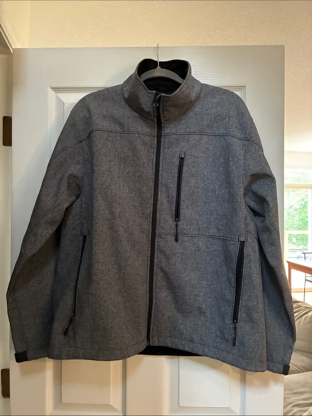 Kirkland Signature Men's Heather Gray Softshell Jacket